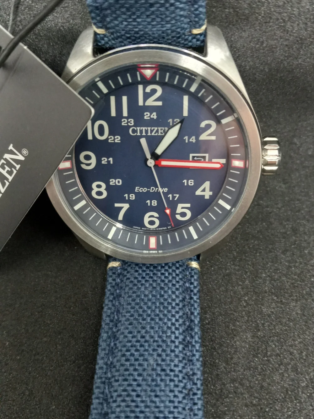 Citizen Eco-Drive Navy Dial Canvas Strap Watch